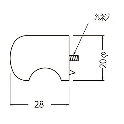 KZ−3ツマミ糸ネジ20径ホワイト