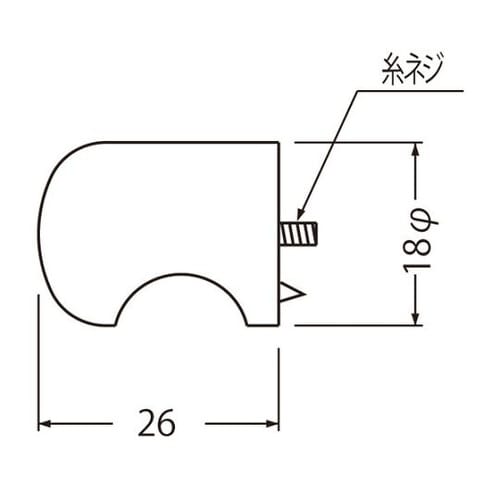 KZ−3ツマミ糸ネジ18径ホワイト