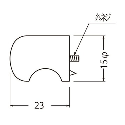 KZ−3ツマミ糸ネジ15径ホワイト