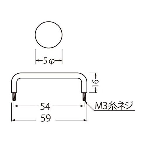 ST−7 公団型一文字把手小ヘアーライン