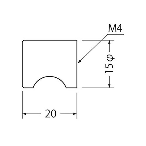 ST−11Bツマミ15径鏡面