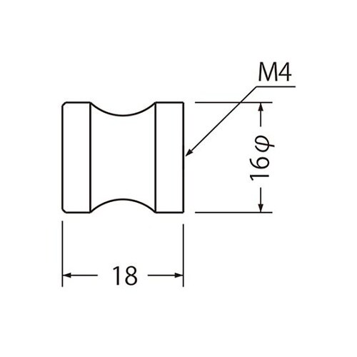 ST−12 リールツマミ16径鏡面