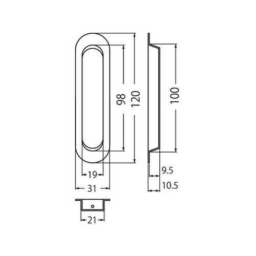 ST−18プレーン戸引手120
