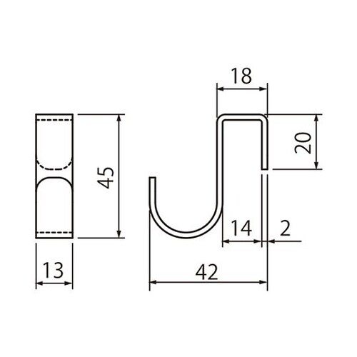 ST−90 長押フック鏡面磨