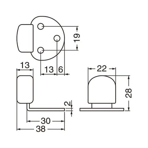 RS12 ステンR形戸当りソフトミラー