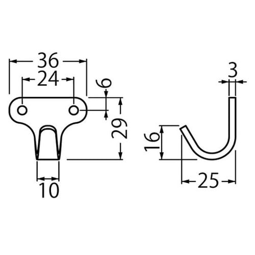 ST252 TR形フック3tソフトミラー