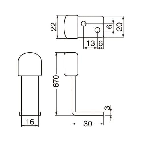 RS22チェンジ戸当りH90ソフトミラー