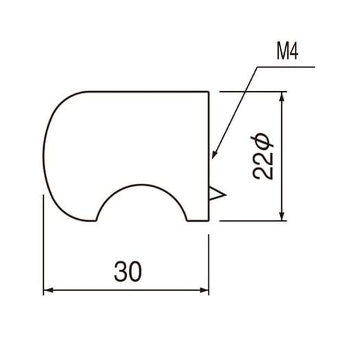 KZ3B キャノンツマミ裏ビス22径純白