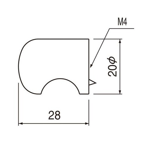 KZ3B キャノンツマミ裏ビス20径純白