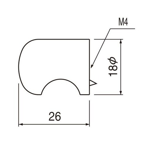 KZ3B キャノンツマミ裏ビス18径純白
