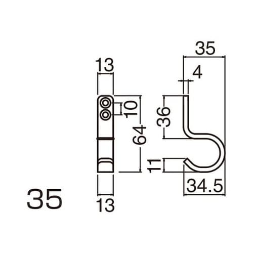 ST210 フック35ミリソフトミラー