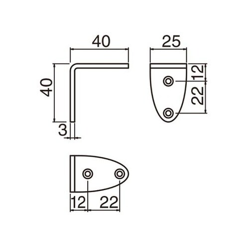 TBR1 オーバル棚受けM鏡面磨