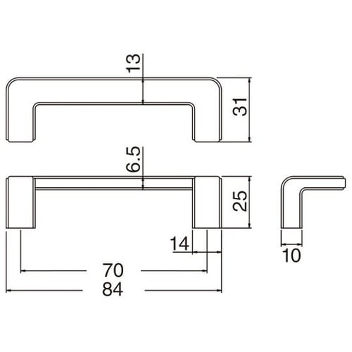 HZ72アルションハンドルL形70黒梨地