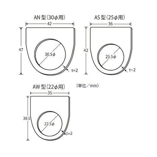 AN−J30 アクリル銘板φ30電源