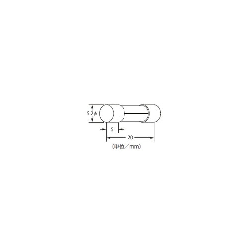 2MF−8 ミゼット ガラス管ヒューズ