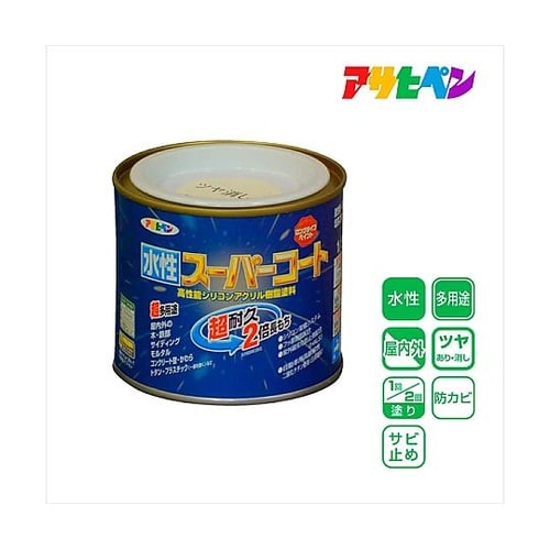 水性スーパーコート1/5Lツヤ消し白
