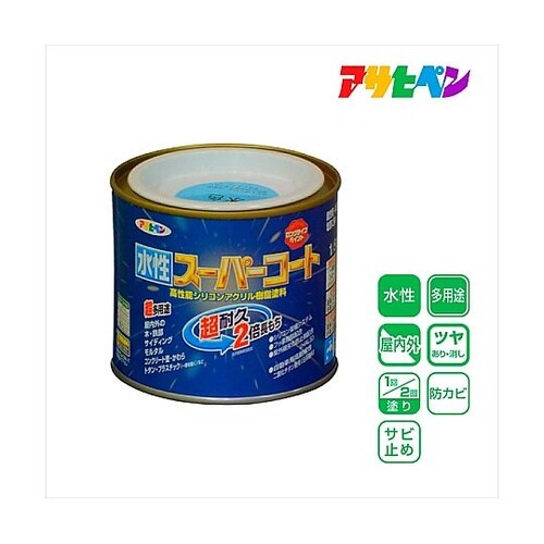 水性スーパーコート1/5L水色