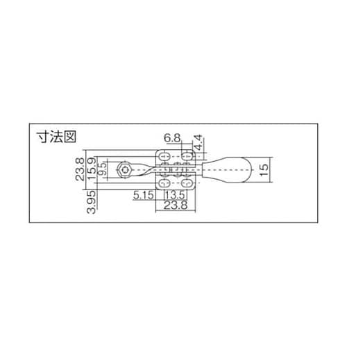 下方押え型トグルクランプ スチール 水平