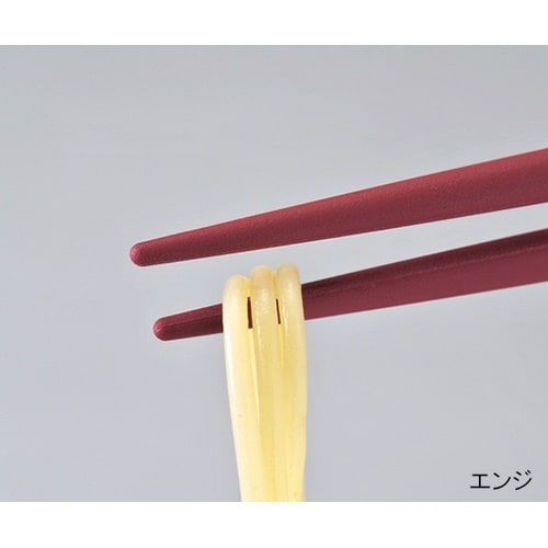 854R ナイロン角箸18cm エンジ