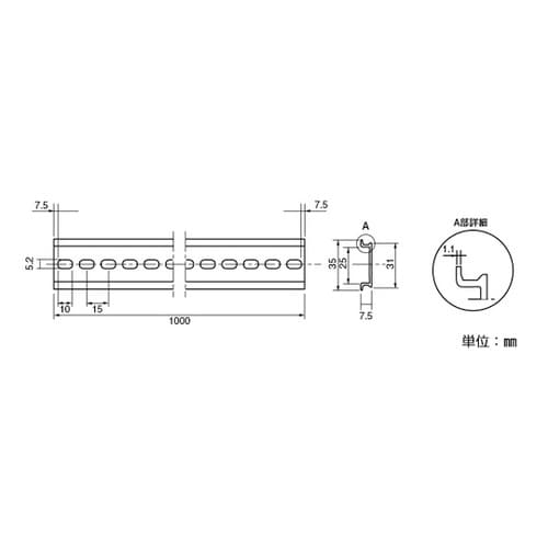 IIDB−100 DINレール