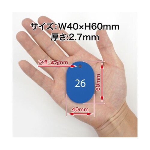 番号札 大 番号入り26ー50 赤 (2