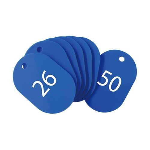 番号札 小 番号入り26ー50 青 (2