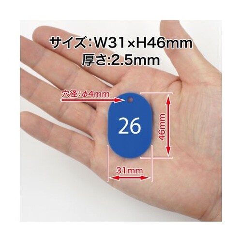 番号札 小 番号入り26ー50 緑 (2