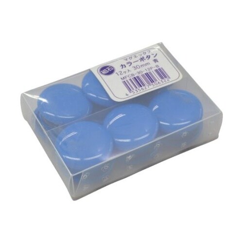 カラーボタン 30パイ 青 12個入り