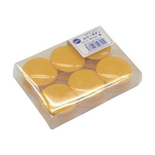 カラーボタン 40パイ 黄 12個入り