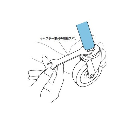 LTF−S型キャスター 自在車ゴムパイプ