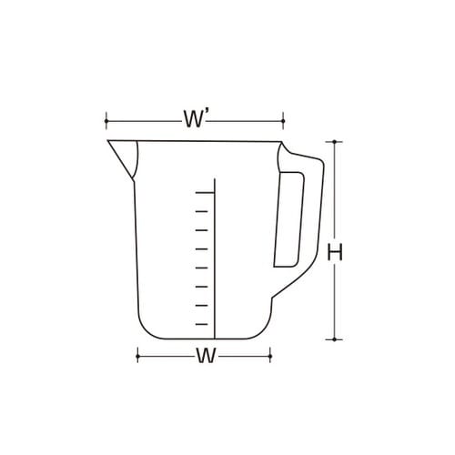 PP手付きビーカー 500mL 0053