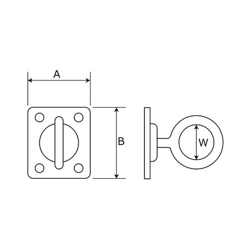15−135ステン回転アイプレート6mm