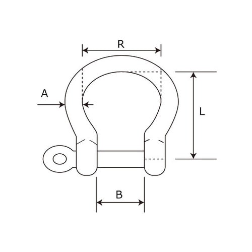 アンカーシャックル ねじ径M8 41mm
