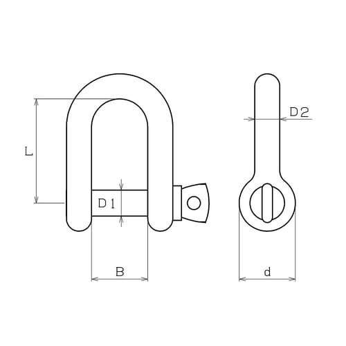 15−313ステンネジシャックル10mm