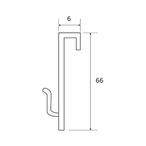 SH−236 ステンレスカモイフック 銀