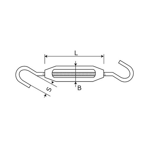 15−003 亜鉛ターンバックル80mm