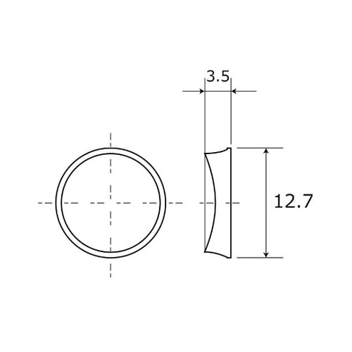 粘着ソフトクッション 凹型 12.7mm