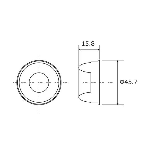 粘着ソフトクッション 凹型 45.7mm