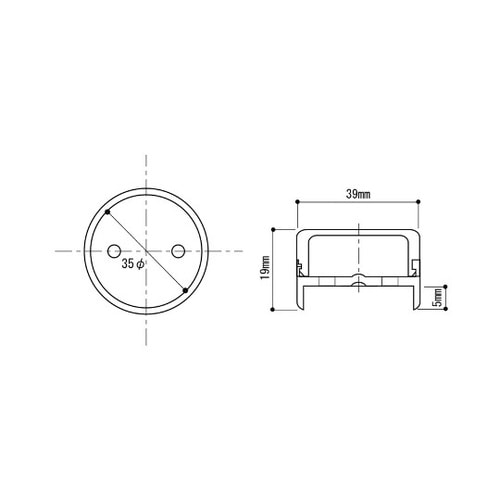 ぬくもり手すりNES エンドキャップ ブ