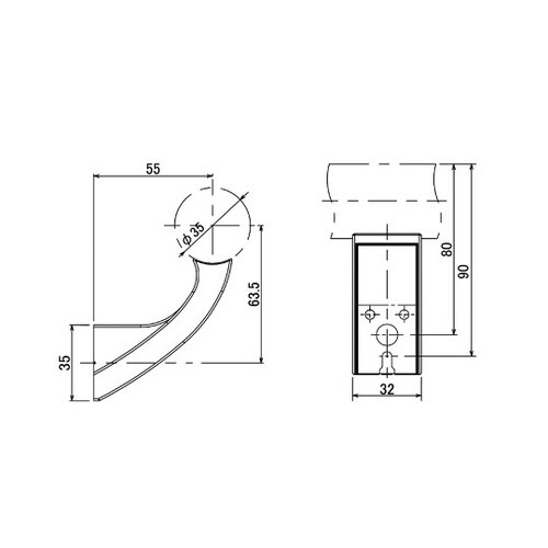 ぬくもり手すりNLT 壁受 ホワイト N