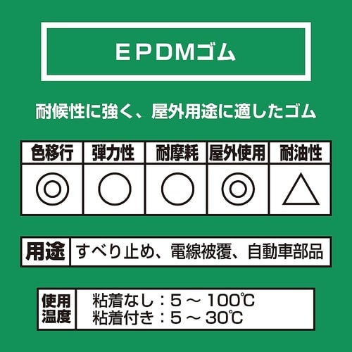 EPDM ゴムロール 厚み2mm×幅10