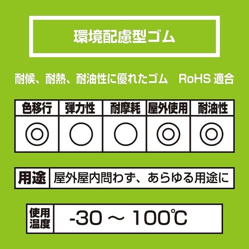 環境配慮型ゴムシート 丸 黒 厚み1mm