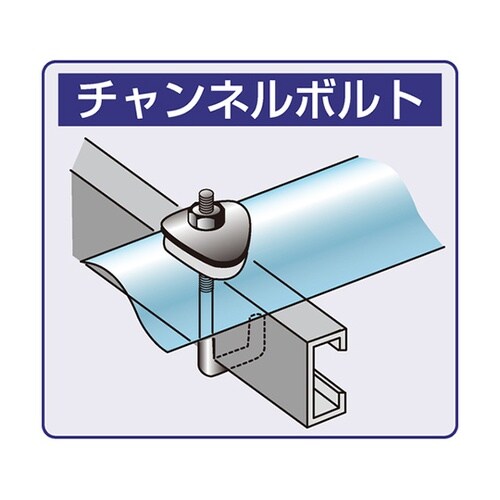 チャンネルボルトセット 1/4X45X1