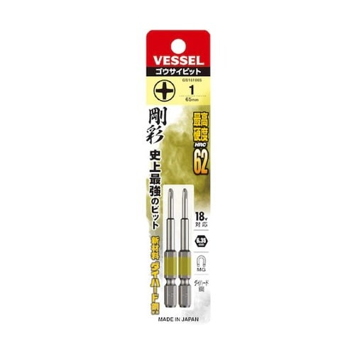 剛彩ビット 2本組 (片頭) +1×65