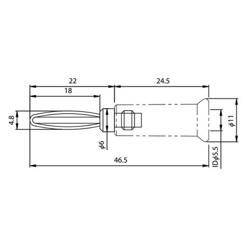 P−411−5(E)W バナナプラグ 白
