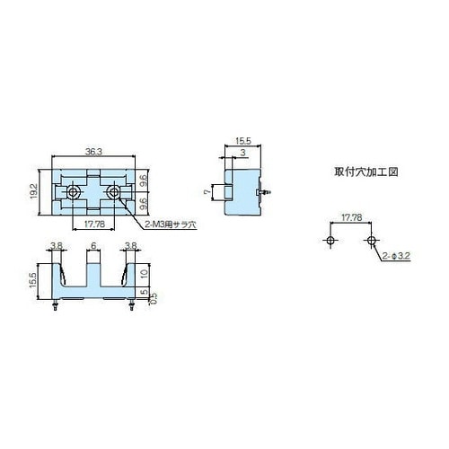 CR2R リチウム電池ケース CR2型
