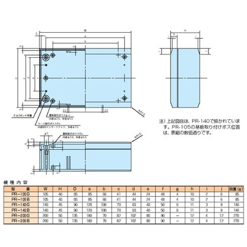 PR140B プラスチックケース 黒