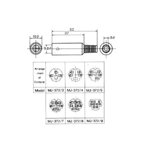 MJ3724 ミニDIN中継ジャック4P