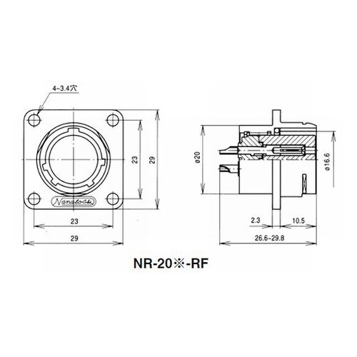 NR202RF NRレセプタクル
