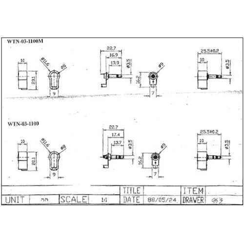 WTN03F1100ST 黒 L型